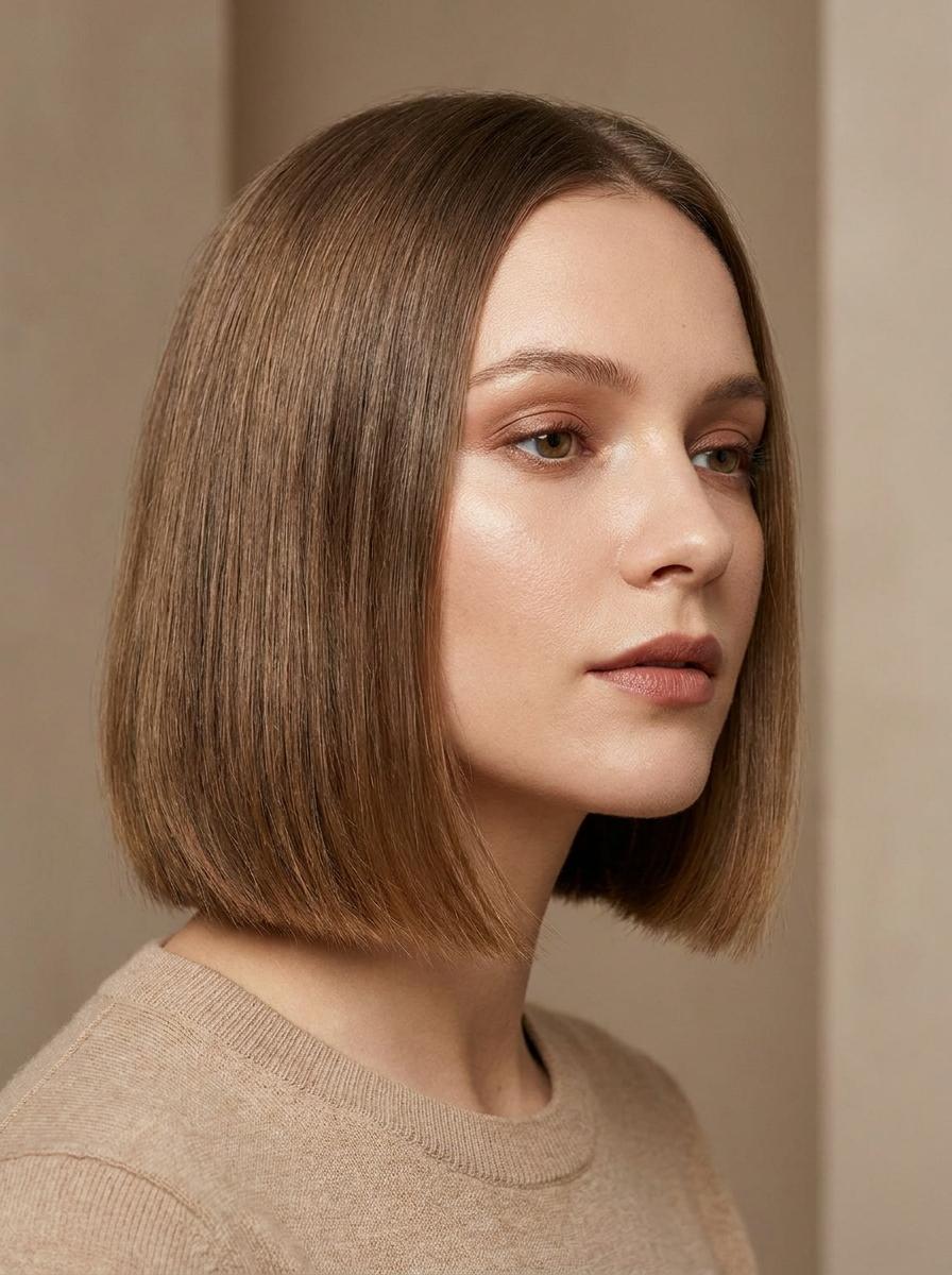 Blunt Bob mit klarer Kante - Bob Frisur für feines Haar